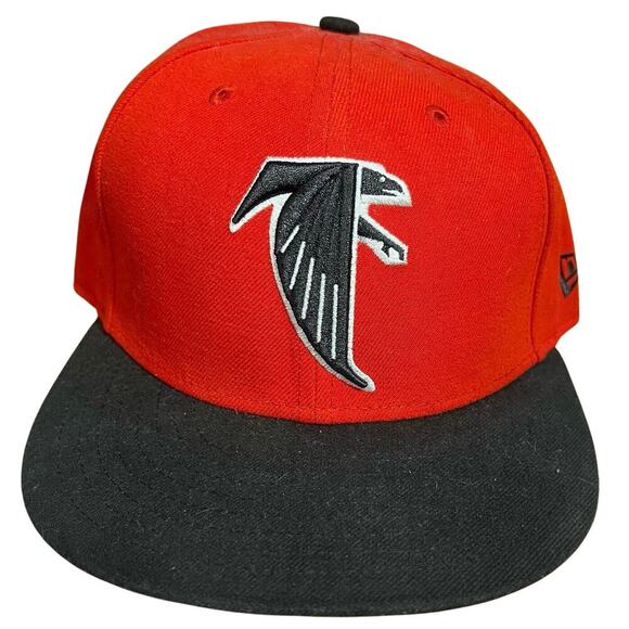 New Era 59fifty Atl Falcons Flat Bill Fitted Hat Size 7 1/4 Casual NFL Football - Picture 1 of 5